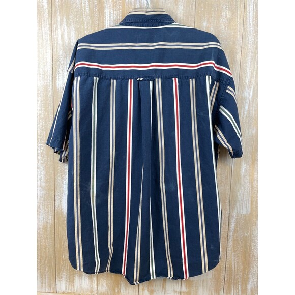 Vintage Chaps Ralph Lauren Men's Size XL Striped Short Sleeve Button Down *READ - Picture 2 of 11